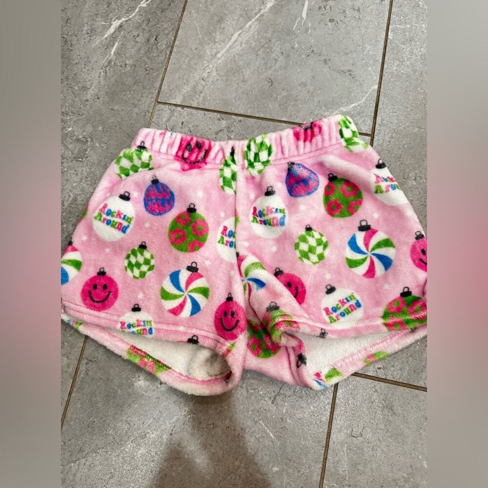 ISCREAM Colorful Kids Ornament Fleece pj Shorts, size L (14)